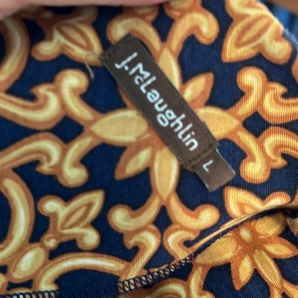 J. McLaughlin Catalyst Dress Bainbridge Pockets Devon Scroll 3/4 Sleeves Large - Picture 10 of 12